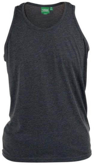 D555 Fabio Tanktop Charcoal - Μακό μπλουζάκια - Aνδρικά μπλουζεσ μεγάλα μεγέθη