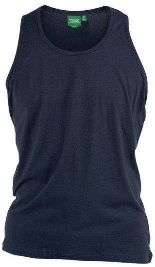 D555 Fabio Tanktop Navy - Μακό μπλουζάκια - Aνδρικά μπλουζεσ μεγάλα μεγέθη