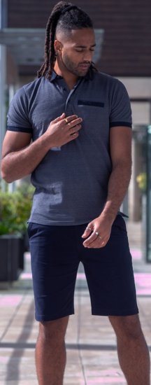 D555 Newcastle Polo Shirt Grey - Πόλο μπλουζάκια - Aνδρικά μπλουζακια πολο μεγάλα μεγέθη
