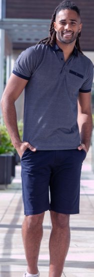 D555 Newcastle Polo Shirt Grey - Πόλο μπλουζάκια - Aνδρικά μπλουζακια πολο μεγάλα μεγέθη