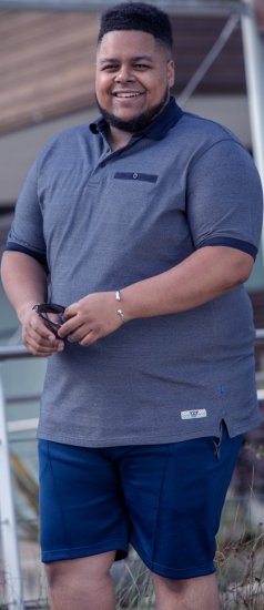 D555 Newcastle Polo Shirt Grey - Πόλο μπλουζάκια - Aνδρικά μπλουζακια πολο μεγάλα μεγέθη