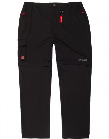 Adamo Tobias Outdoor Zipp-off Pants Black - Αθλητικά ρούχα & Outdoor - Aθλητικα ρούχα μεγάλα μεγέθη ανδρικά
