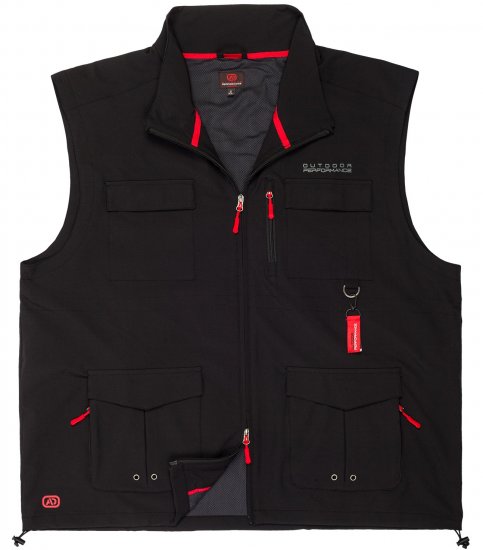 Adamo Tommy Outdoor Vest Black - Αθλητικά ρούχα & Outdoor - Aθλητικα ρούχα μεγάλα μεγέθη ανδρικά