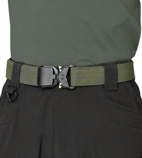 D555 Dale Tactical Stretch Webbing Belt with Heavy Duty Quick Release Buckle Khaki - Ζώνες - Ανδρικές ζώνες μεγάλα μεγέθη