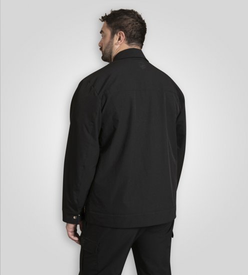 D555 Wimbledon Couture Stretch Jacket with Zipper Black TALL SIZE - Μπουφάν - Aνδρικά μπουφαν μεγάλα μεγέθη