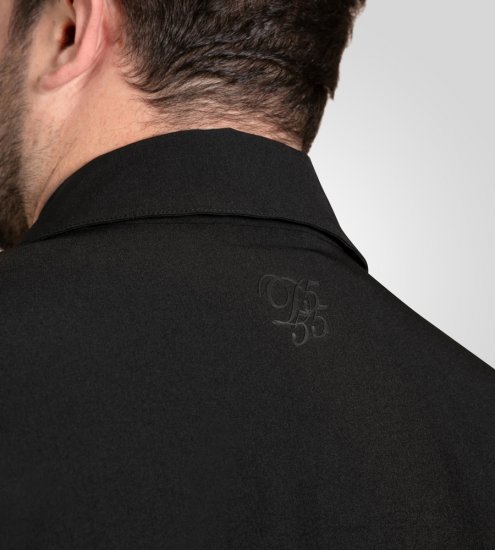 D555 Wimbledon Couture Stretch Jacket with Zipper Black - Μπουφάν - Aνδρικά μπουφαν μεγάλα μεγέθη