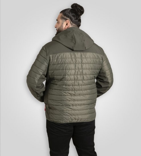 D555 Northfield Hybrid softshell μπουφάν με κουκούλα χακί - Μπουφάν - Aνδρικά μπουφαν μεγάλα μεγέθη