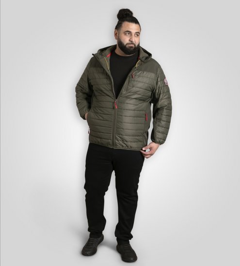 D555 Northfield Hybrid softshell μπουφάν με κουκούλα χακί - Μπουφάν - Aνδρικά μπουφαν μεγάλα μεγέθη