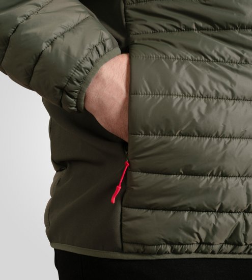 D555 Northfield Hybrid softshell μπουφάν με κουκούλα χακί - Μπουφάν - Aνδρικά μπουφαν μεγάλα μεγέθη