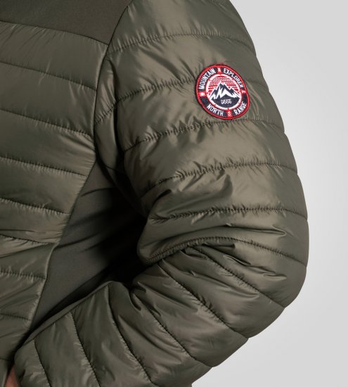 D555 Northfield Hybrid softshell μπουφάν με κουκούλα χακί - Μπουφάν - Aνδρικά μπουφαν μεγάλα μεγέθη
