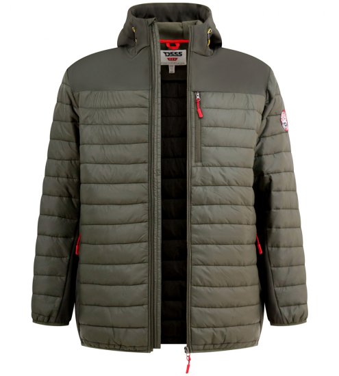 D555 Northfield Hybrid softshell μπουφάν με κουκούλα χακί - Μπουφάν - Aνδρικά μπουφαν μεγάλα μεγέθη