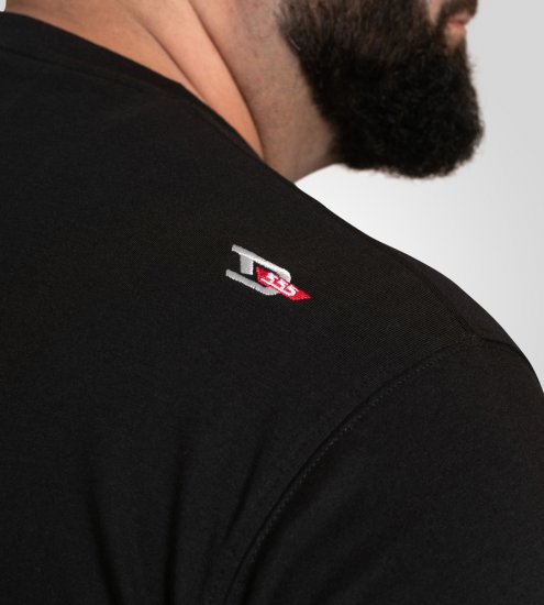 D555 Ginza Tokyo with Dragon Crew Neck T-shirt Black - Μακό μπλουζάκια - Aνδρικά μπλουζεσ μεγάλα μεγέθη