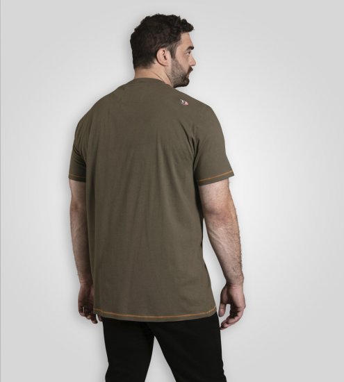 D555 Stockton Gorilla Playing Drums Crew Neck T-Shirt Khaki - Μακό μπλουζάκια - Aνδρικά μπλουζεσ μεγάλα μεγέθη