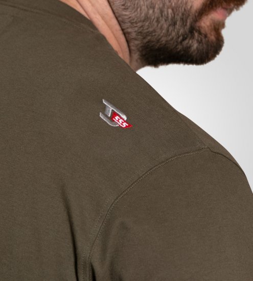 D555 Stockton Gorilla Playing Drums Crew Neck T-Shirt Khaki - Μακό μπλουζάκια - Aνδρικά μπλουζεσ μεγάλα μεγέθη