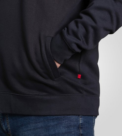 D555 Johnson Zip Through Fleece Sweatshirt with Chest Embroidery Navy - φούτερ/Φούτερ με κουκούλα - φούτερ/Φούτερ με κουκούλα ανδρικά μεγάλα μεγέθη 