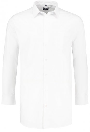 Adamo John Comfort Fit Long Sleeve shirt White - Πουκάμισα - Aνδρικά πουκαμισα μεγαλα μεγάλα μεγέθη