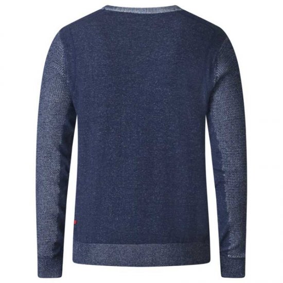 D555 Bryson Crewneck Sweater with Pocket Navy - φούτερ/Φούτερ με κουκούλα - φούτερ/Φούτερ με κουκούλα ανδρικά μεγάλα μεγέθη 