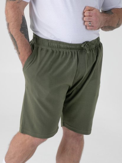 D555 Mitchell 1 Stretch Σορτς με Ελαστική Μέση Χακί - Αθλητικές φόρμες/σορτσάκια - Αθλητικές Φόρμες ανδρικεσ μεγάλα μεγέθη
