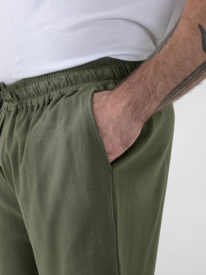 D555 Mitchell 1 Stretch Σορτς με Ελαστική Μέση Χακί - Αθλητικές φόρμες/σορτσάκια - Αθλητικές Φόρμες ανδρικεσ μεγάλα μεγέθη