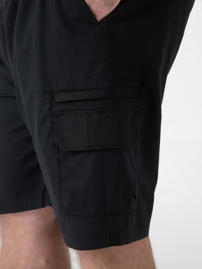 D555 Thomas Stretch Σορτς με Ελαστική Μέση Μαύρο - Σορτς - Aνδρικεσ βερμουδεσ μεγαλα μεγάλα μεγέθη