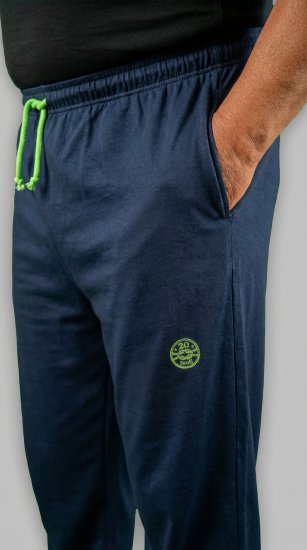 20 Nodi Libeccio Long Leg Sports Pants in Combed Cotton Jersey Navy - Αθλητικές φόρμες/σορτσάκια - Αθλητικές Φόρμες ανδρικεσ μεγάλα μεγέθη