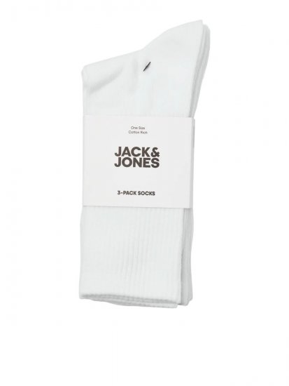 Jack & Jones Charles Κάλτσες τένις Λευκό 3-pack - Εσώρουχα/Μαγιό - Aνδρικά Εσώρουχα μεγάλα μεγέθη