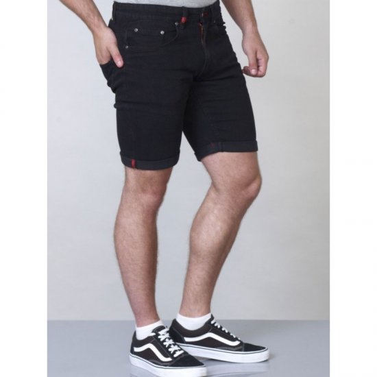 D555 Jude Stretch Denim Shorts Black - Σορτς - Aνδρικεσ βερμουδεσ μεγαλα μεγάλα μεγέθη