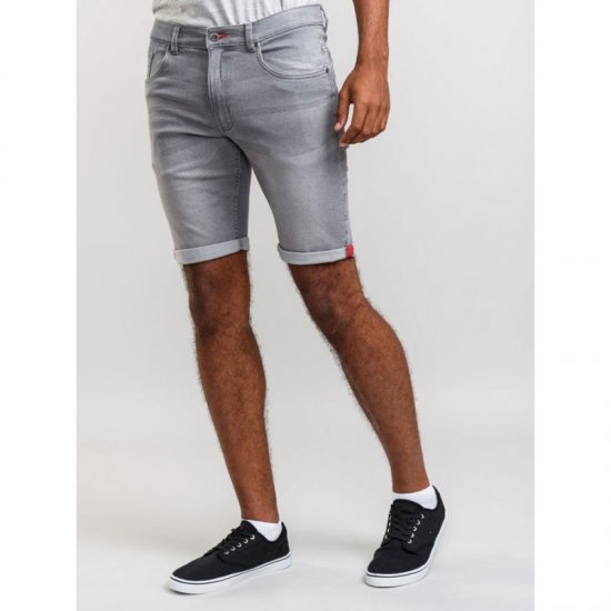 D555 Griffin Denim Shorts Grey - Σορτς - Aνδρικεσ βερμουδεσ μεγαλα μεγάλα μεγέθη