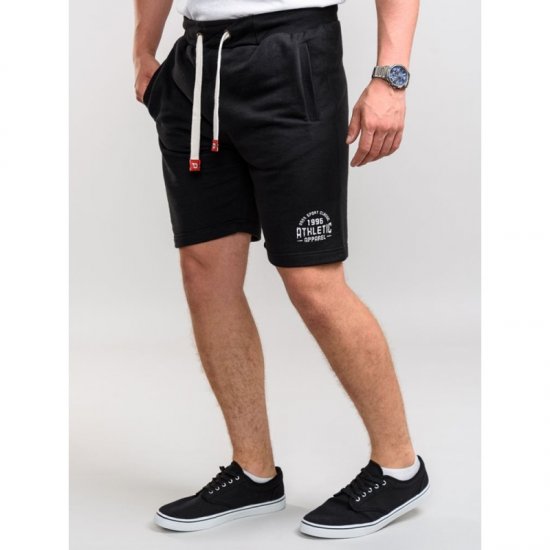 D555 Harvey Fleece Shorts Black - Αθλητικές φόρμες/σορτσάκια - Αθλητικές Φόρμες ανδρικεσ μεγάλα μεγέθη