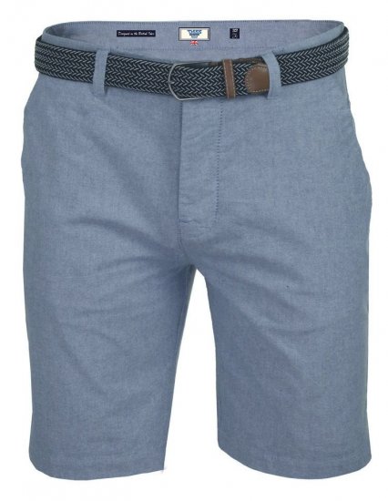 D555 Tiger Stretch Oxford Chino Shorts With Belt - Σορτς - Aνδρικεσ βερμουδεσ μεγαλα μεγάλα μεγέθη