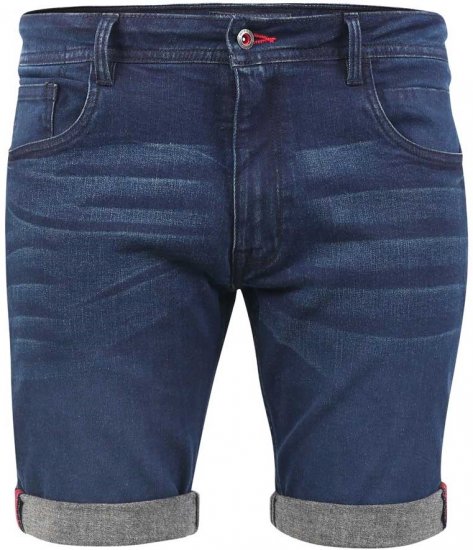 D555 BRENTWOOD Dark Blue Denim Shorts - Σορτς - Aνδρικεσ βερμουδεσ μεγαλα μεγάλα μεγέθη