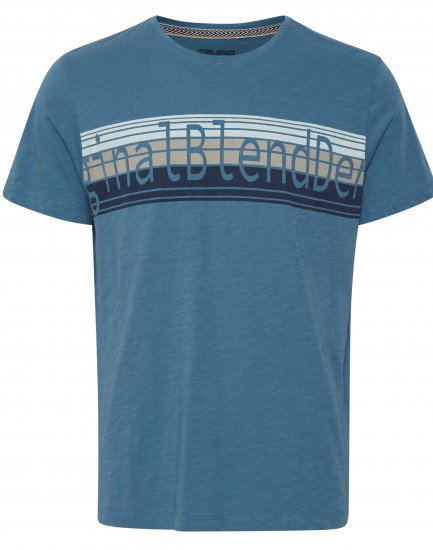 Blend T-Shirt 4242 Copen Blue - Μακό μπλουζάκια - Aνδρικά μπλουζεσ μεγάλα μεγέθη