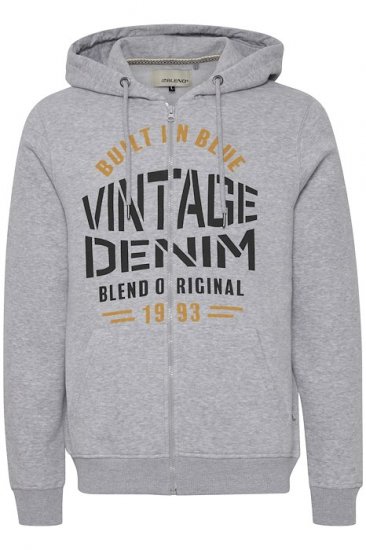 Blend Hoodie 4276 "Vintage Denim" Grey - φούτερ/Φούτερ με κουκούλα - φούτερ/Φούτερ με κουκούλα ανδρικά μεγάλα μεγέθη 
