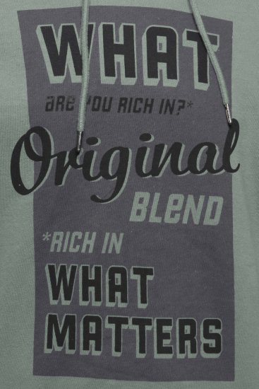 Blend Hoodie 4285 Duck Green - φούτερ/Φούτερ με κουκούλα - φούτερ/Φούτερ με κουκούλα ανδρικά μεγάλα μεγέθη 