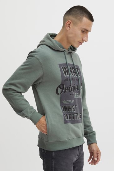 Blend Hoodie 4285 Duck Green - φούτερ/Φούτερ με κουκούλα - φούτερ/Φούτερ με κουκούλα ανδρικά μεγάλα μεγέθη 