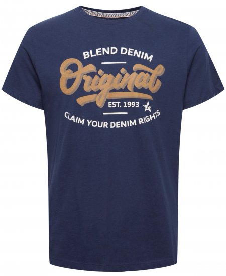 Blend 4568 T-Shirt Dress Blues - Μακό μπλουζάκια - Aνδρικά μπλουζεσ μεγάλα μεγέθη