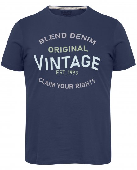 Blend 5018 T-Shirt Navy - Μακό μπλουζάκια - Aνδρικά μπλουζεσ μεγάλα μεγέθη
