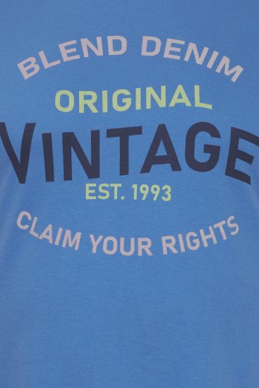 Blend 5018 T-Shirt Blue - Μακό μπλουζάκια - Aνδρικά μπλουζεσ μεγάλα μεγέθη
