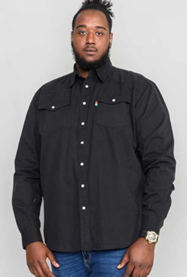 Duke Western Denim Shirt Black - Πουκάμισα - Aνδρικά πουκαμισα μεγαλα μεγάλα μεγέθη