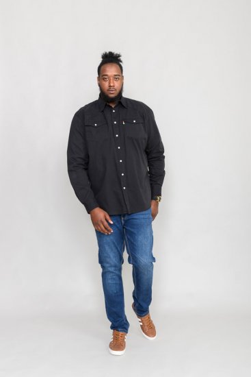Duke Western Denim Shirt Black - Πουκάμισα - Aνδρικά πουκαμισα μεγαλα μεγάλα μεγέθη