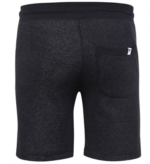 D555 HARLOW Jersey Shorts Black Twist - Αθλητικές φόρμες/σορτσάκια - Αθλητικές Φόρμες ανδρικεσ μεγάλα μεγέθη