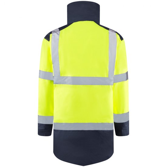 Leo Tawstock Warm Quilted Anorak Hi-Vis Yellow/Navy - Ρούχα εργασίας - Aνδρικά ρούχα εργασίας μεγάλα μεγέθη