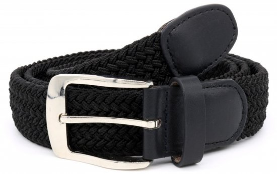 D555 Simon Braided Belt Black - Ζώνες - Ανδρικές ζώνες μεγάλα μεγέθη