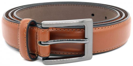 D555 Anthony Leather Belt Brown, 2,7cm - Ζώνες - Ανδρικές ζώνες μεγάλα μεγέθη