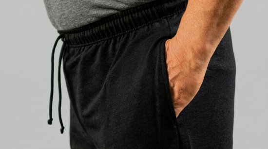20 Nodi Grecale Stretch Fleece Cotton Sports Pants with Enzyme and Soft Touch Treatment Black - Αθλητικές φόρμες/σορτσάκια - Αθλητικές Φόρμες ανδρικεσ μεγάλα μεγέθη