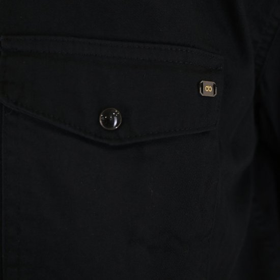 Double Outfitters GS-5126 Πουκάμισο με τρουκς Μαύρο - Πουκάμισα - Aνδρικά πουκαμισα μεγαλα μεγάλα μεγέθη