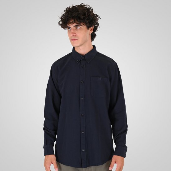 Double Outfitters GS-5225 Πουκάμισο Oxford Μπλε μαρέν - Πουκάμισα - Aνδρικά πουκαμισα μεγαλα μεγάλα μεγέθη