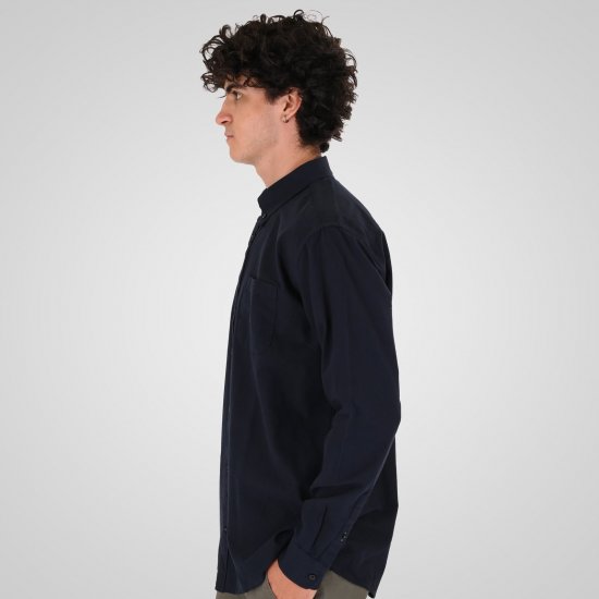 Double Outfitters GS-5225 Πουκάμισο Oxford Μπλε μαρέν - Πουκάμισα - Aνδρικά πουκαμισα μεγαλα μεγάλα μεγέθη