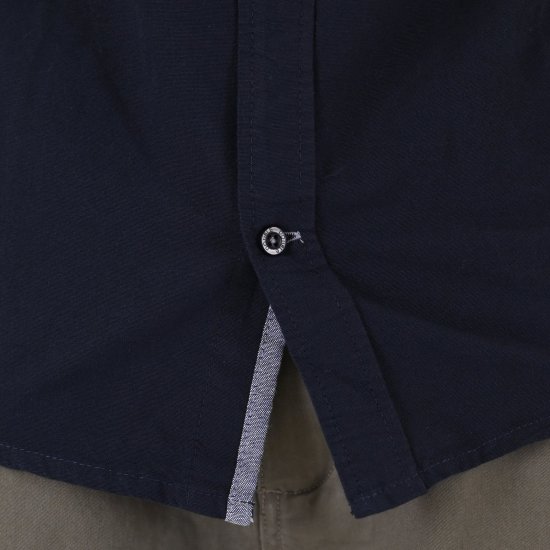 Double Outfitters GS-5225 Πουκάμισο Oxford Μπλε μαρέν - Πουκάμισα - Aνδρικά πουκαμισα μεγαλα μεγάλα μεγέθη