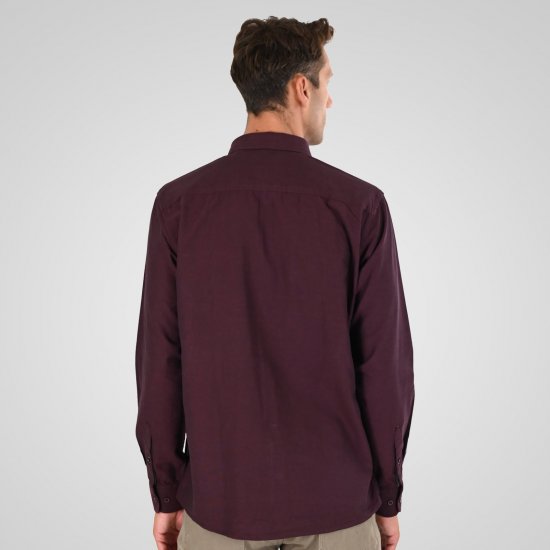 Double Outfitters GS-5225 Πουκάμισο Oxford Μπορντό - Πουκάμισα - Aνδρικά πουκαμισα μεγαλα μεγάλα μεγέθη